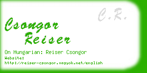 csongor reiser business card